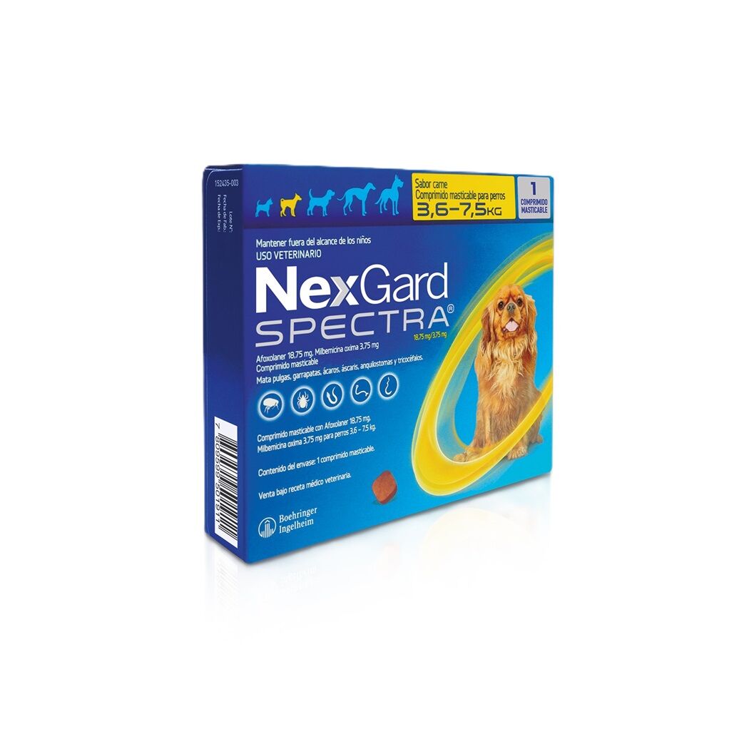 Nexgard Spectra 3.6kg - 7.5kg 1 Comprimido Masticable
