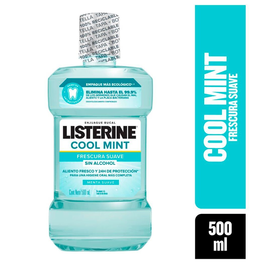 Enjuague Bucal LISTERINE® Cool Mint Zero Alcohol 500ml