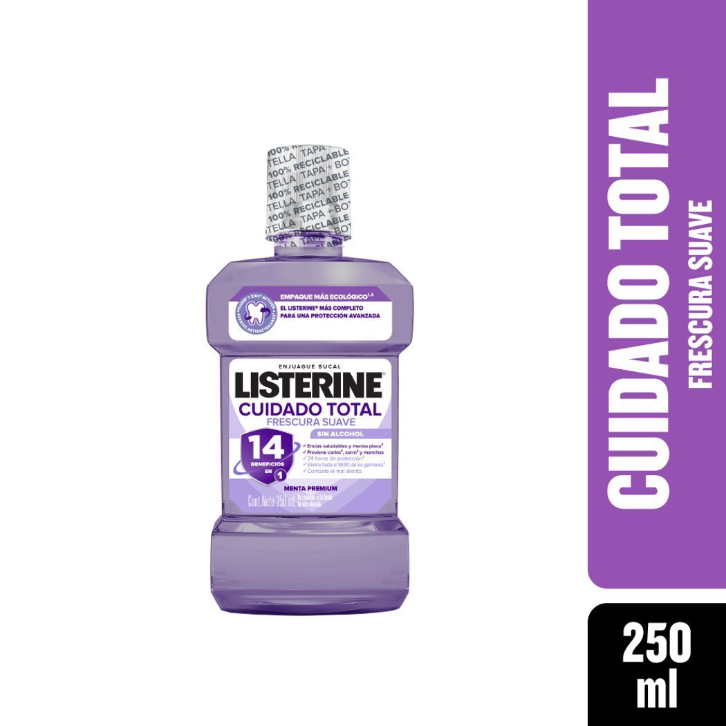 Enjuague Bucal Listerine Cuidado Total Zero Alcohol 250ml