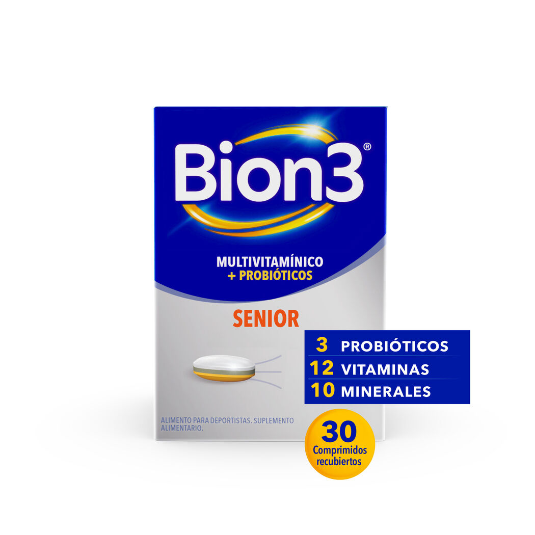Bion3 Senior Multivitamínico por 30 Comprimidos Recubiertos