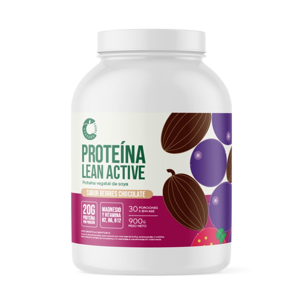 Proteína Lean Active 900g sabor Chocolate Berries