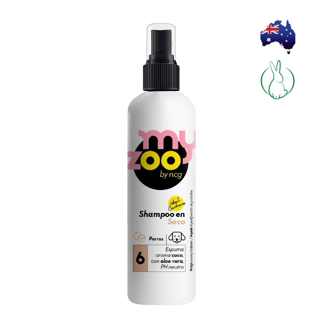 MyZoo Shampoo Seco Espuma Perro Coco Aloe Vera 250cc
