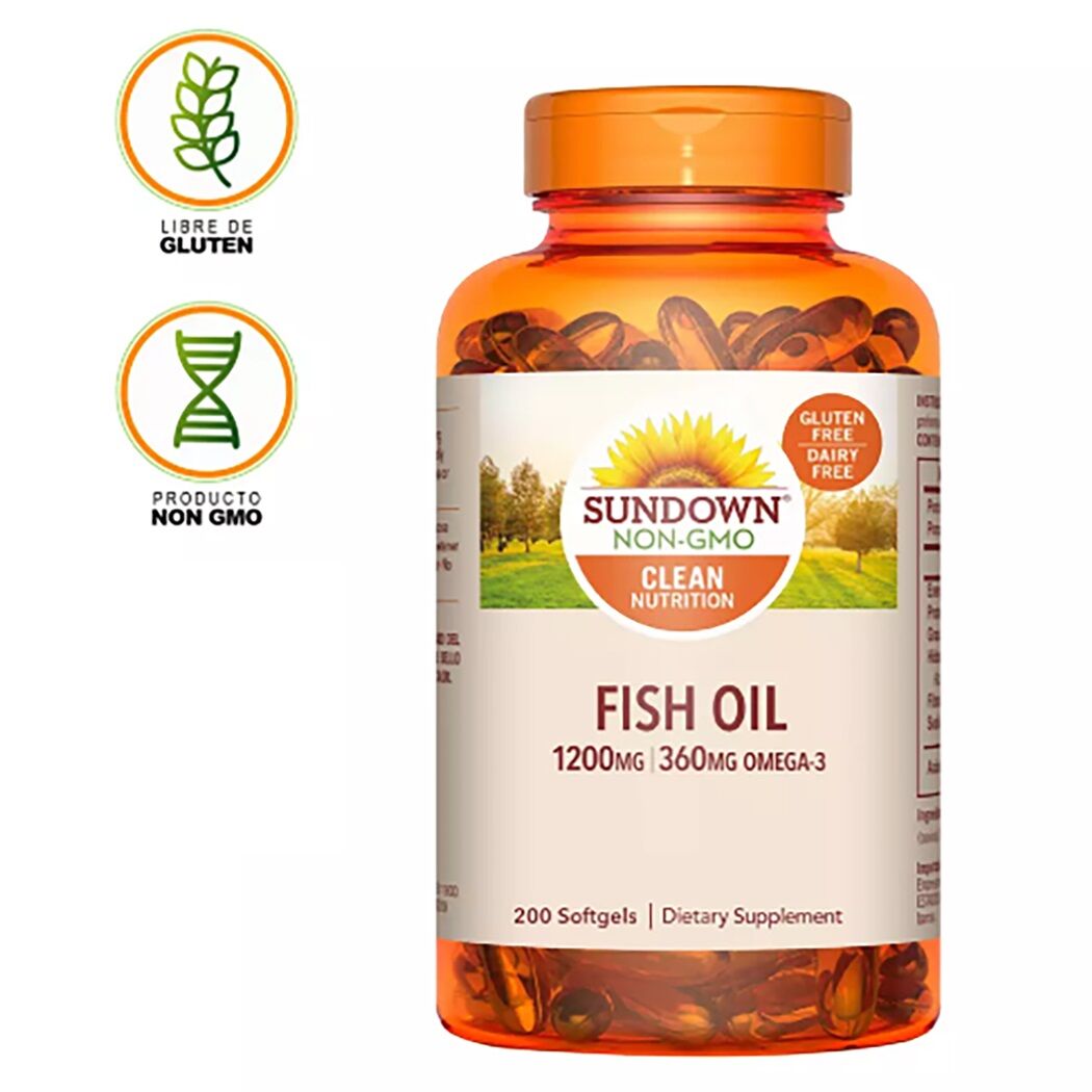 Sundown Fish Oil 1200mg 200 Cápsulas