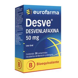 Desve (B) Desvenlafaxina 50mg 30 Comprimidos Prolongados
