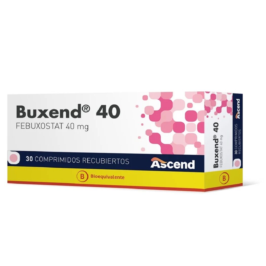 Buxend (B) Febuxostat 40mg 30 Comprimidos Recubiertos