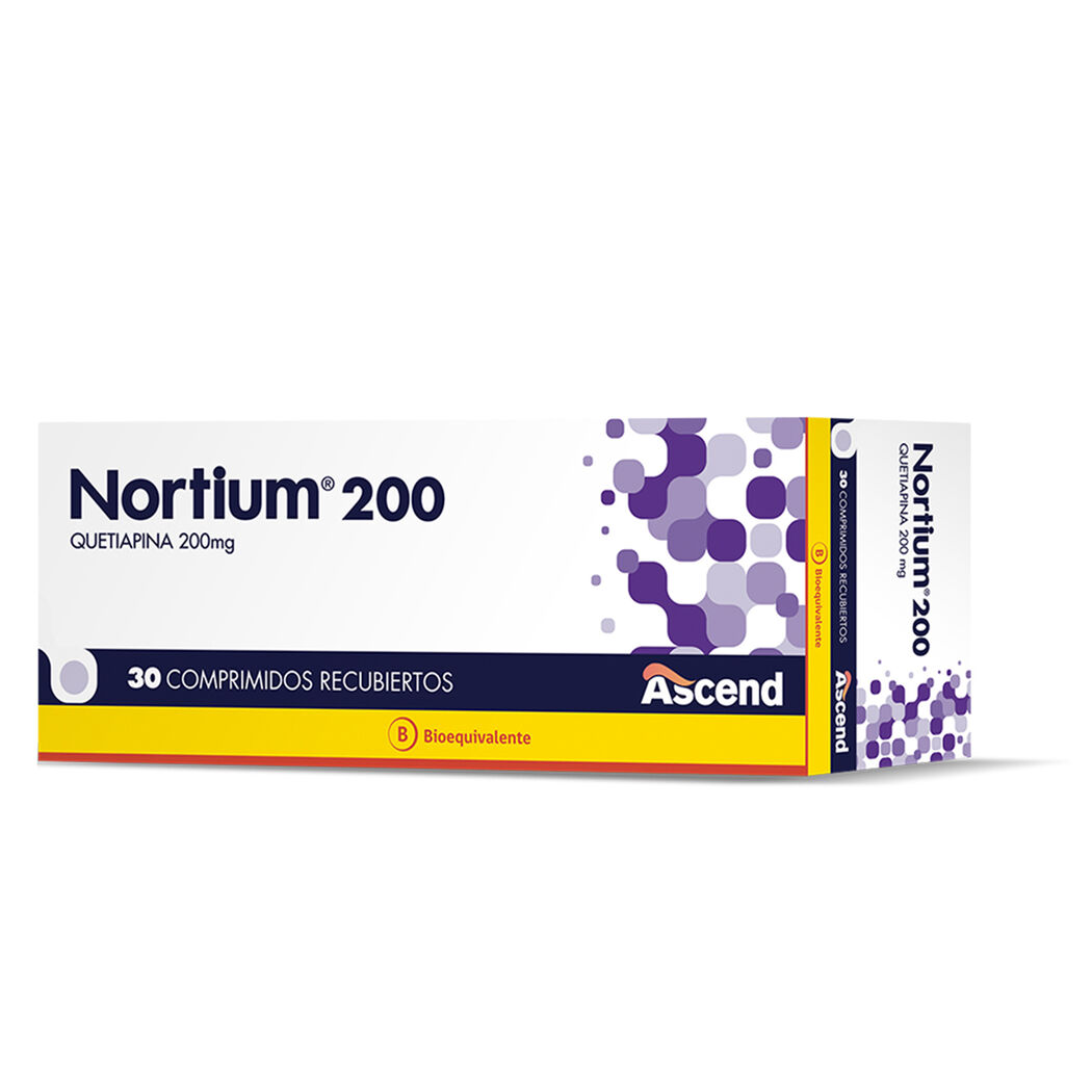 Nortium (B) Quetiapina 200mg 30 Comprimidos Recubiertos