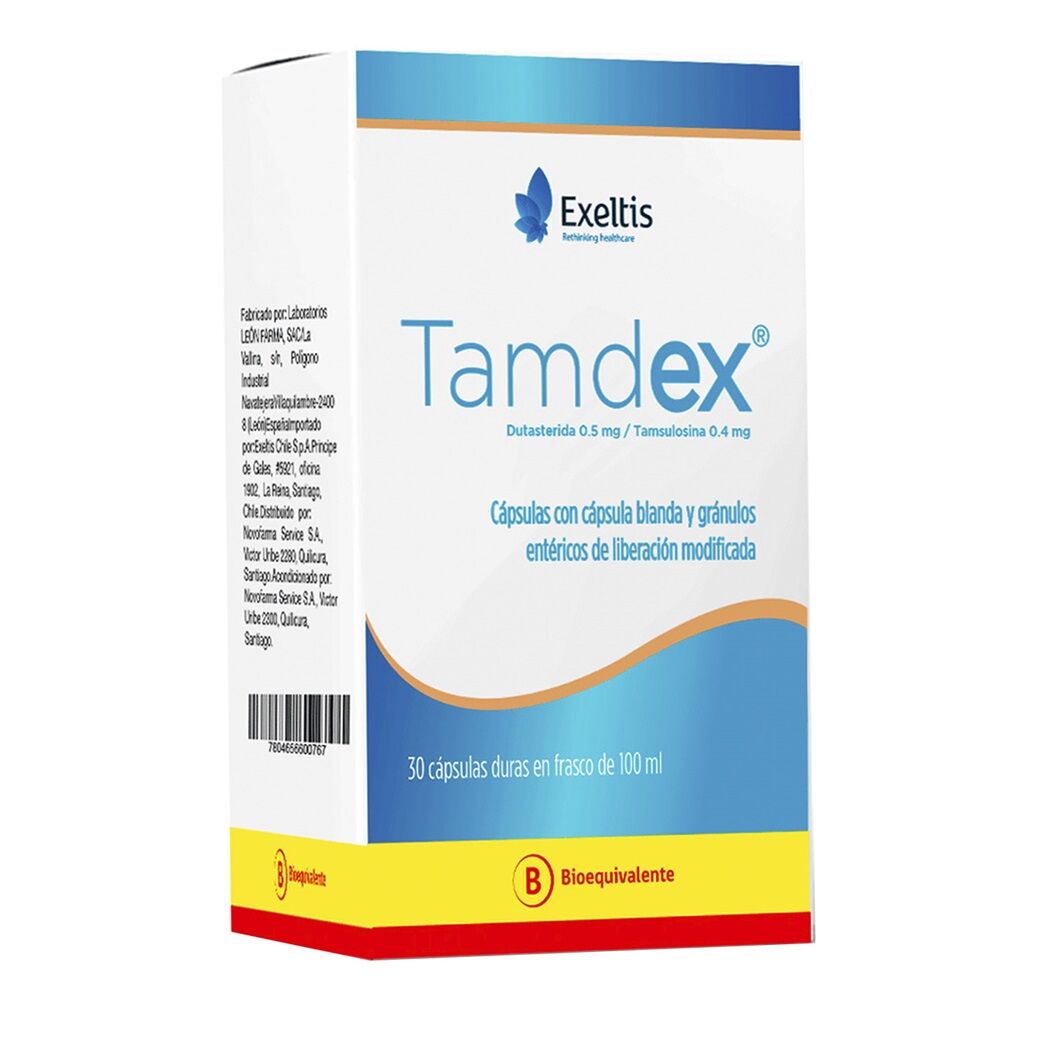Tamdex (B) Dutasterida 0.5mg / Tamsulosina 0.4mg 30 Cápsulas