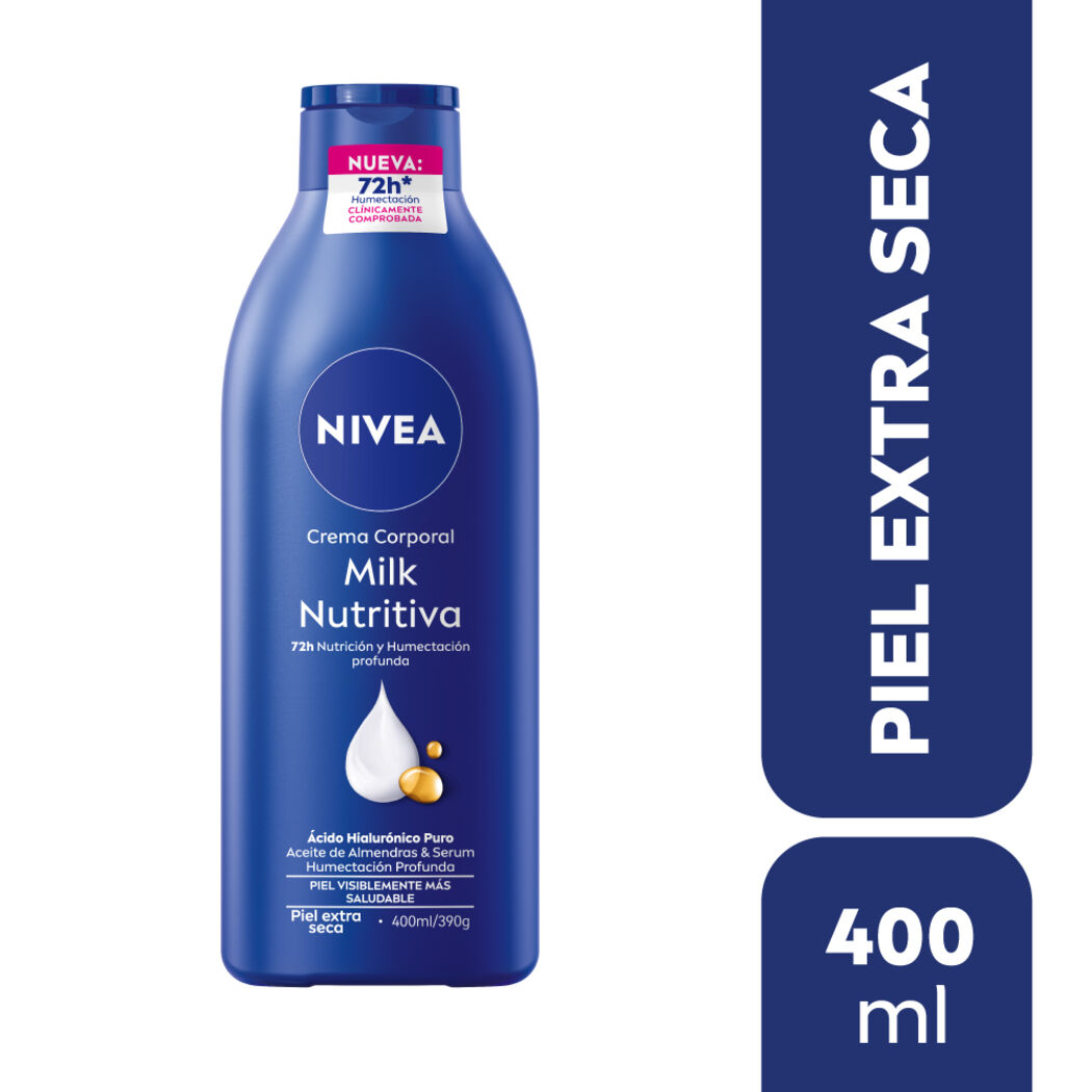 NIVEA Crema Corporal Milk Nutritiva Piel Extra Seca 400ml