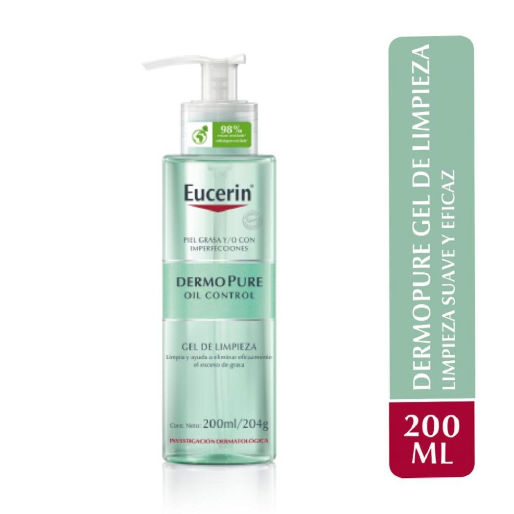 Eucerin Gel Limpiador Facial Dermopure Piel Grasa y/o Con Tendencia Acnéica 200ml