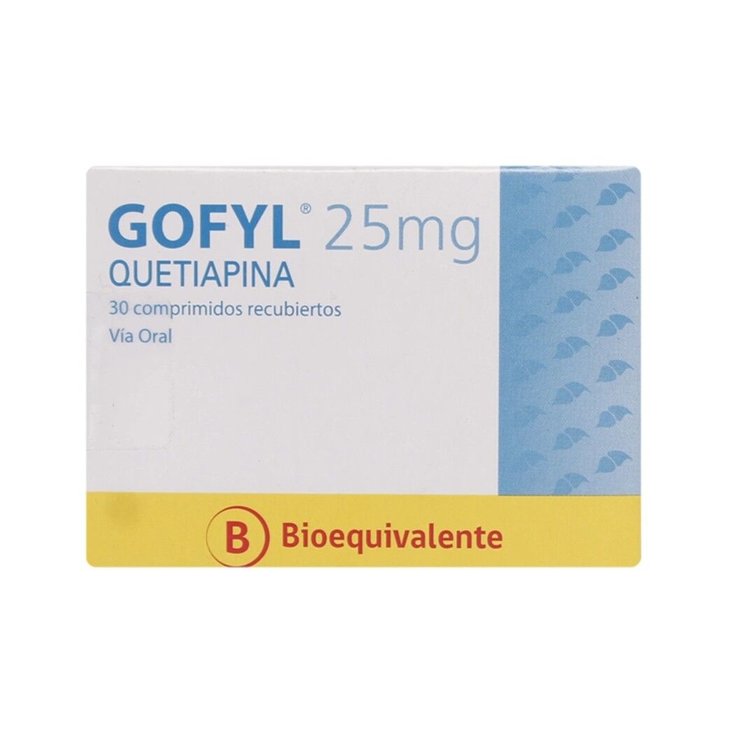 Gofyl (B) Quetiapina 25mg 30 Comprimidos Recubiertos