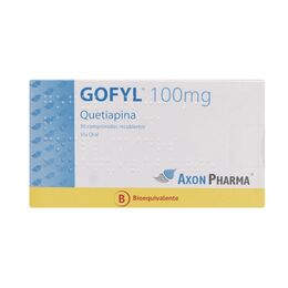 Gofyl (B) Quetiapina 100mg 30 Comprimidos Recubiertos