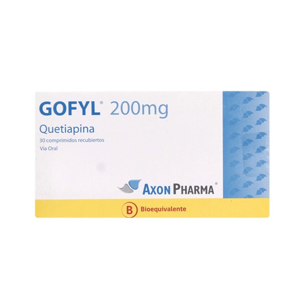 GOFYL (B) Quetiapina 200mg 30 Comprimidos Recubiertos