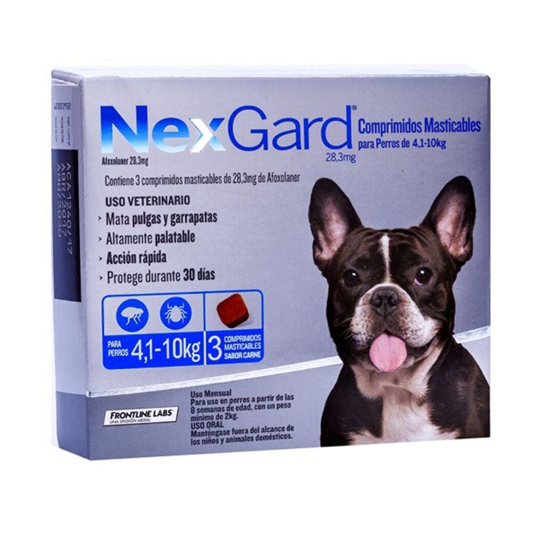Nexgard 28.3mg de 4.1-10kg 3 Comprimidos Masticables