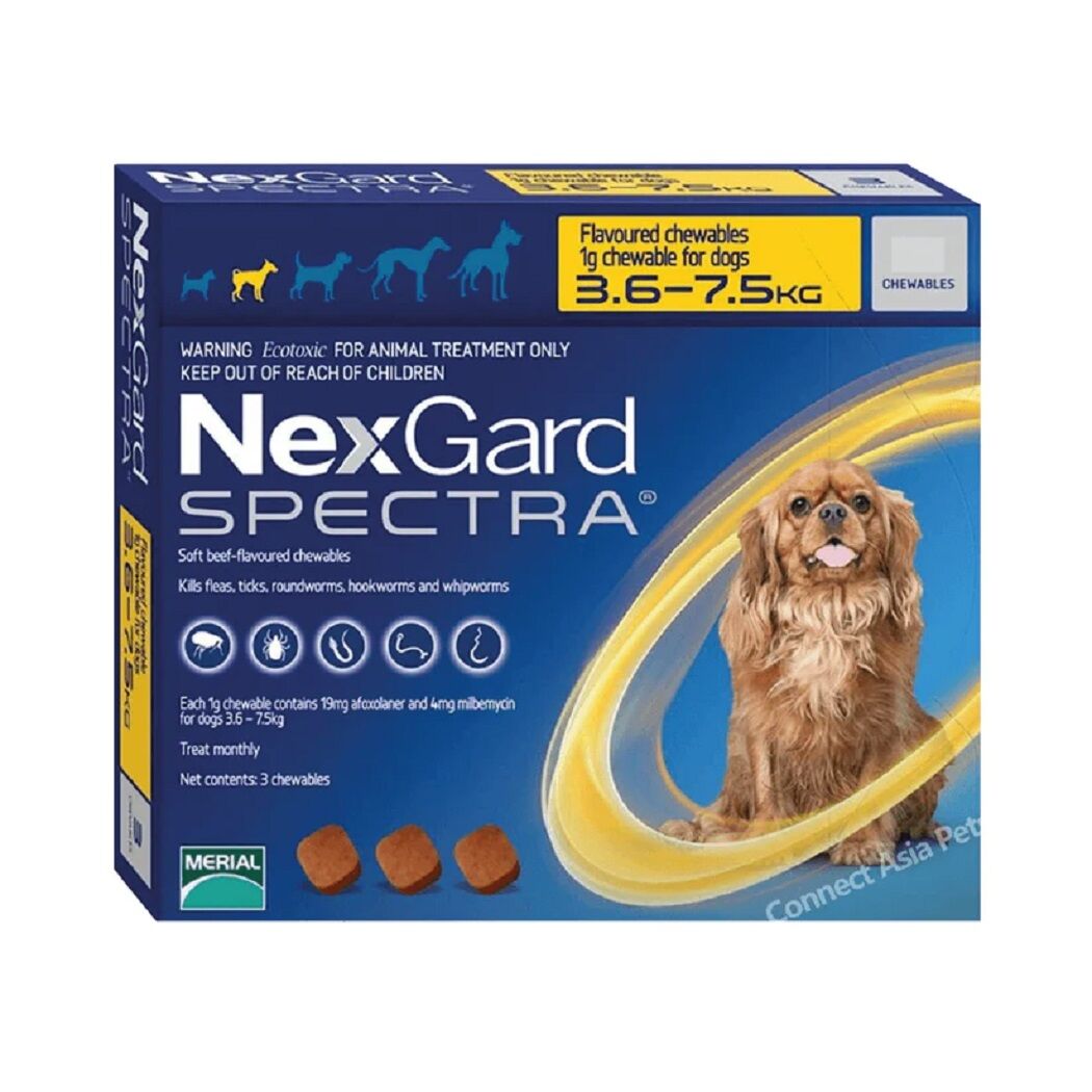 Nexgard Spectra 3.6 - 7.5kg 3 Comprimidos Masticables