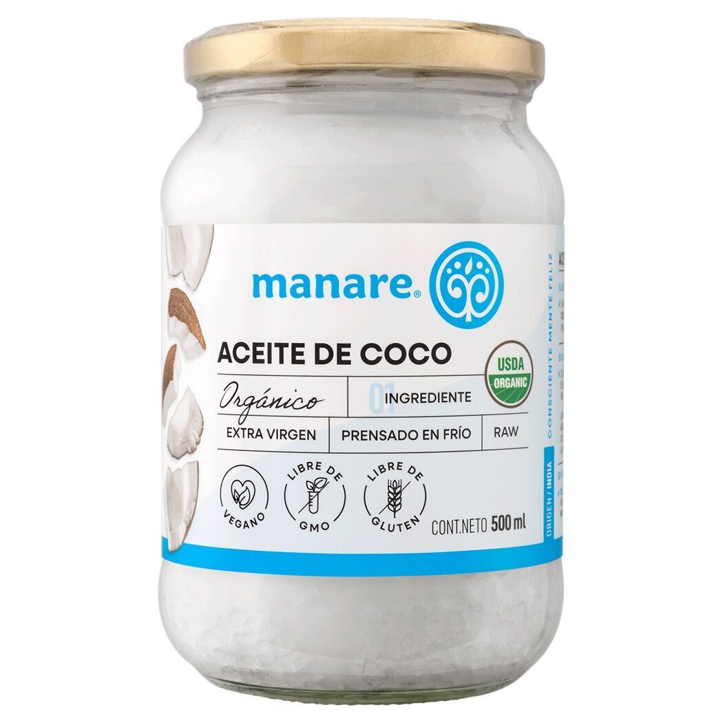 Aceite de Coco Orgánico Manare Extra Virgen 500ml