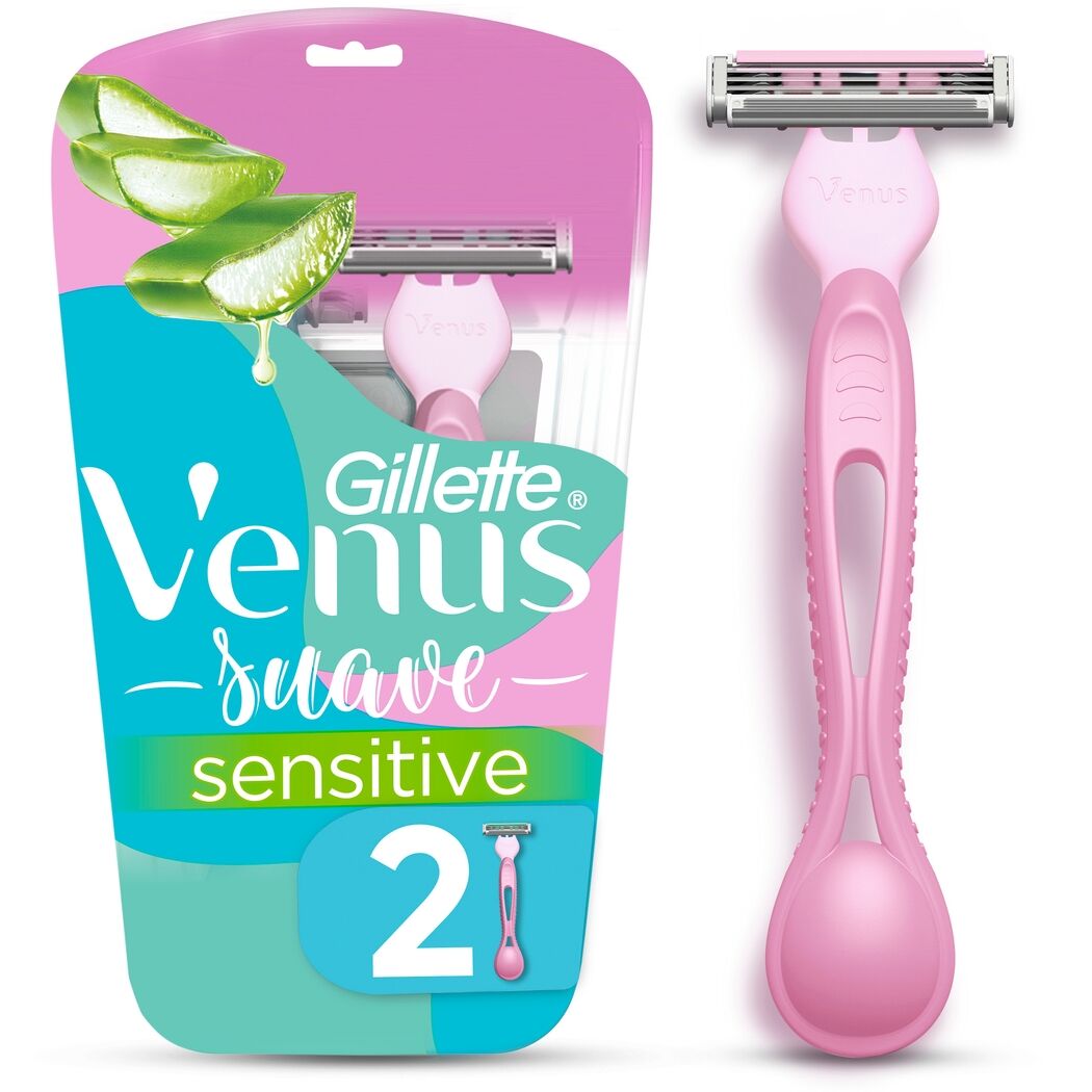 Máquina de Afeitar Mujer Gillette Venus Sensitive con Aloe 2 Unidades