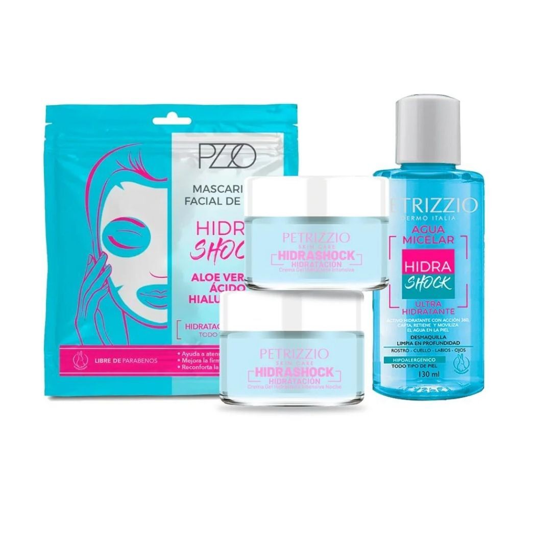 Set Cuatripack HidraShock Plus Petrizzio Dermo
