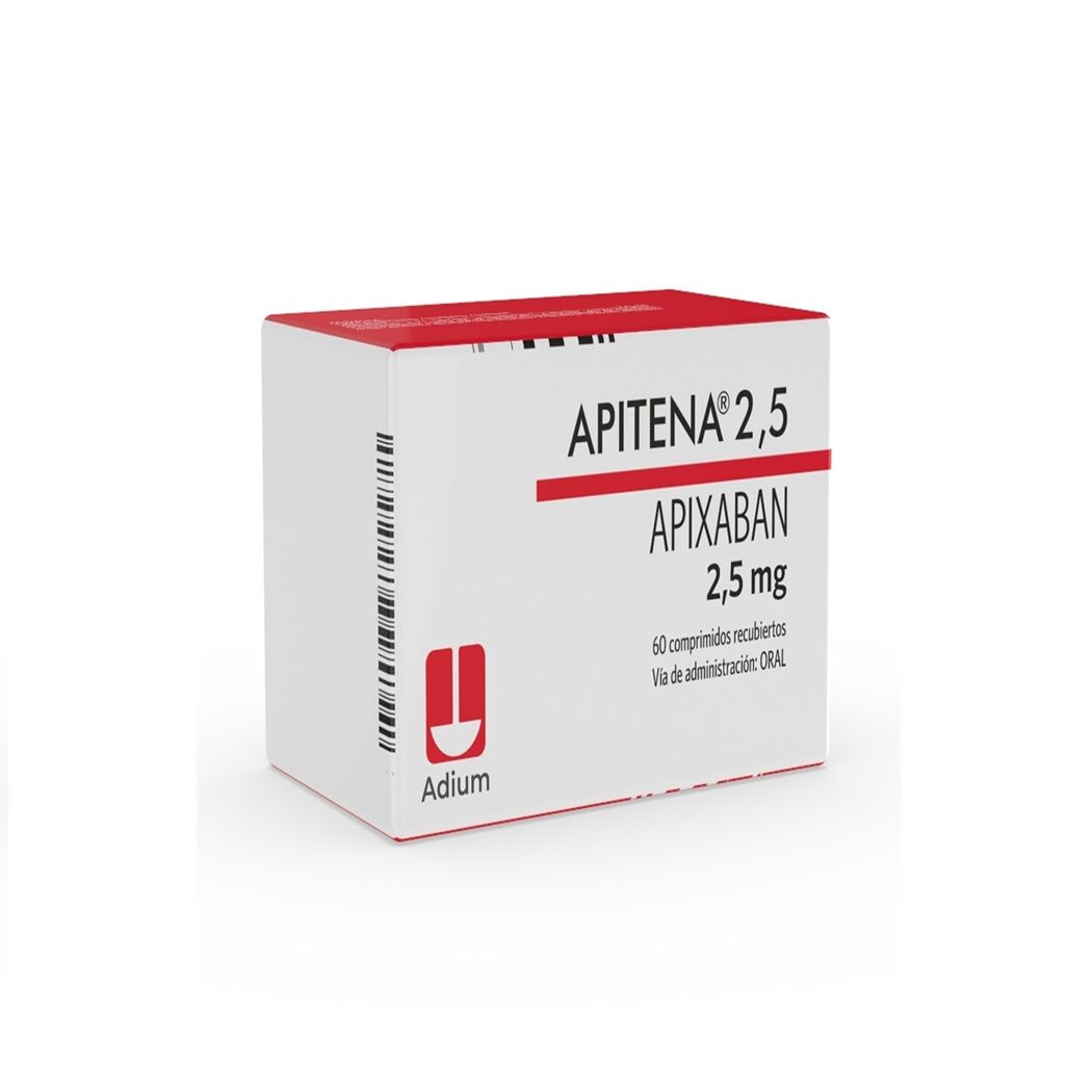 Apitena Apixaban 2.5mg 60 Comprimidos Recubiertos