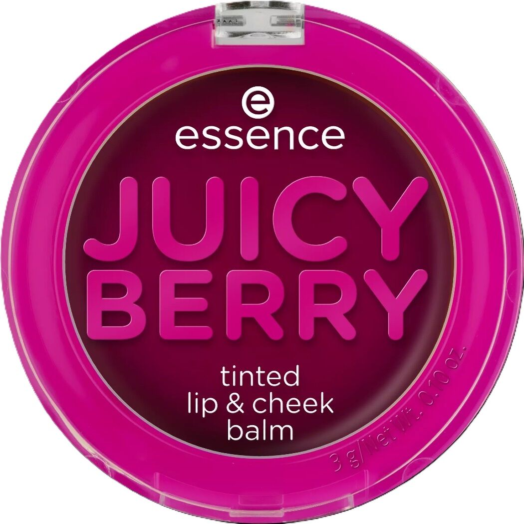 Essence Bálsamo Para Labios y Mejillas con Color Juicy Berry