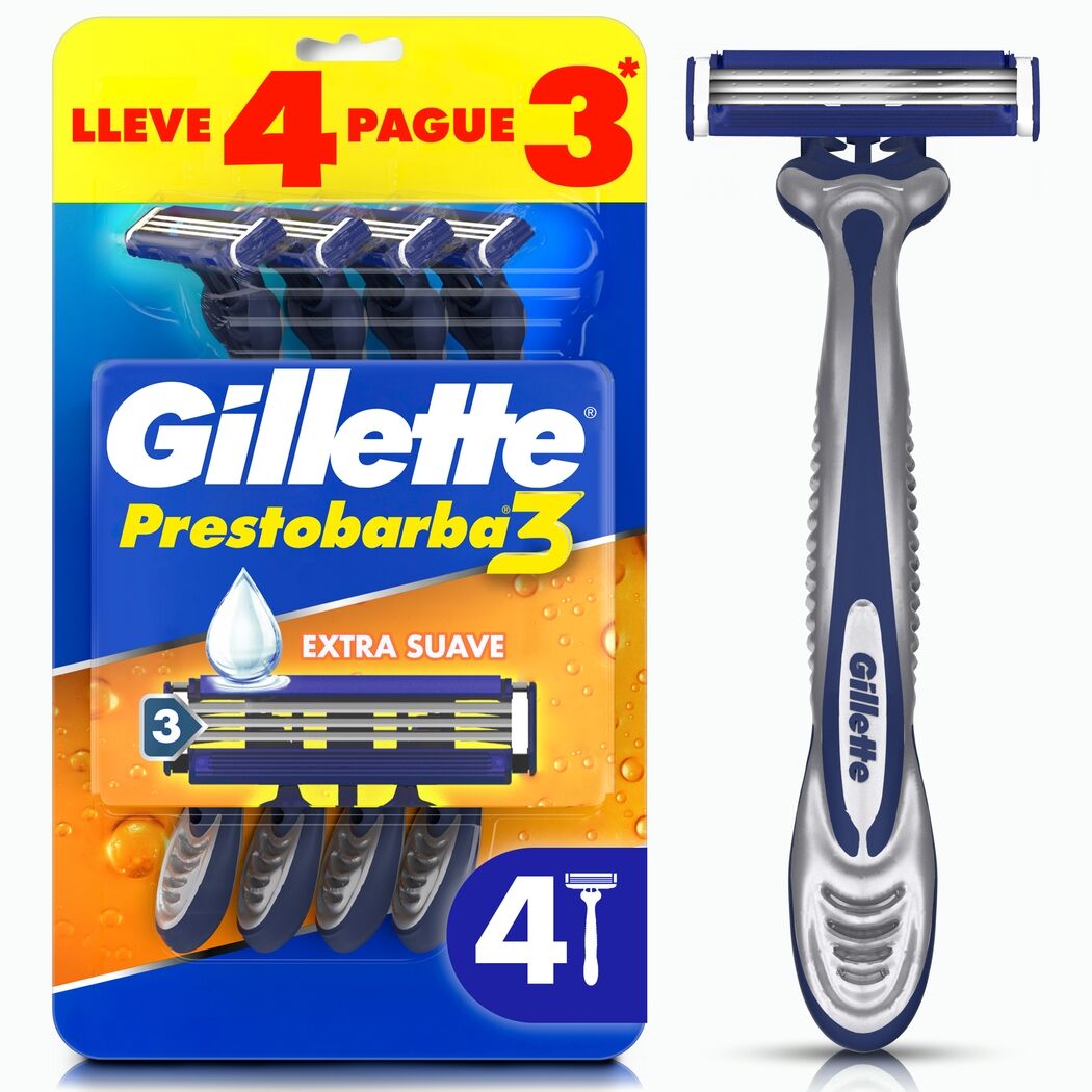 Máquina Afeitar Gillette Prestobarba3 4 Unidades