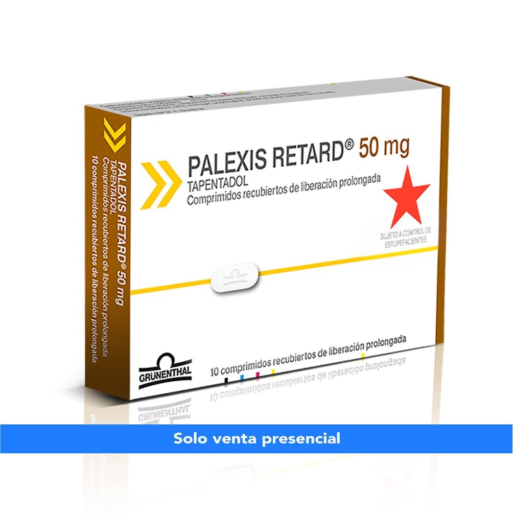 Palexis Retard Tapentadol 50mg 10 Comprimidos Prolongados
