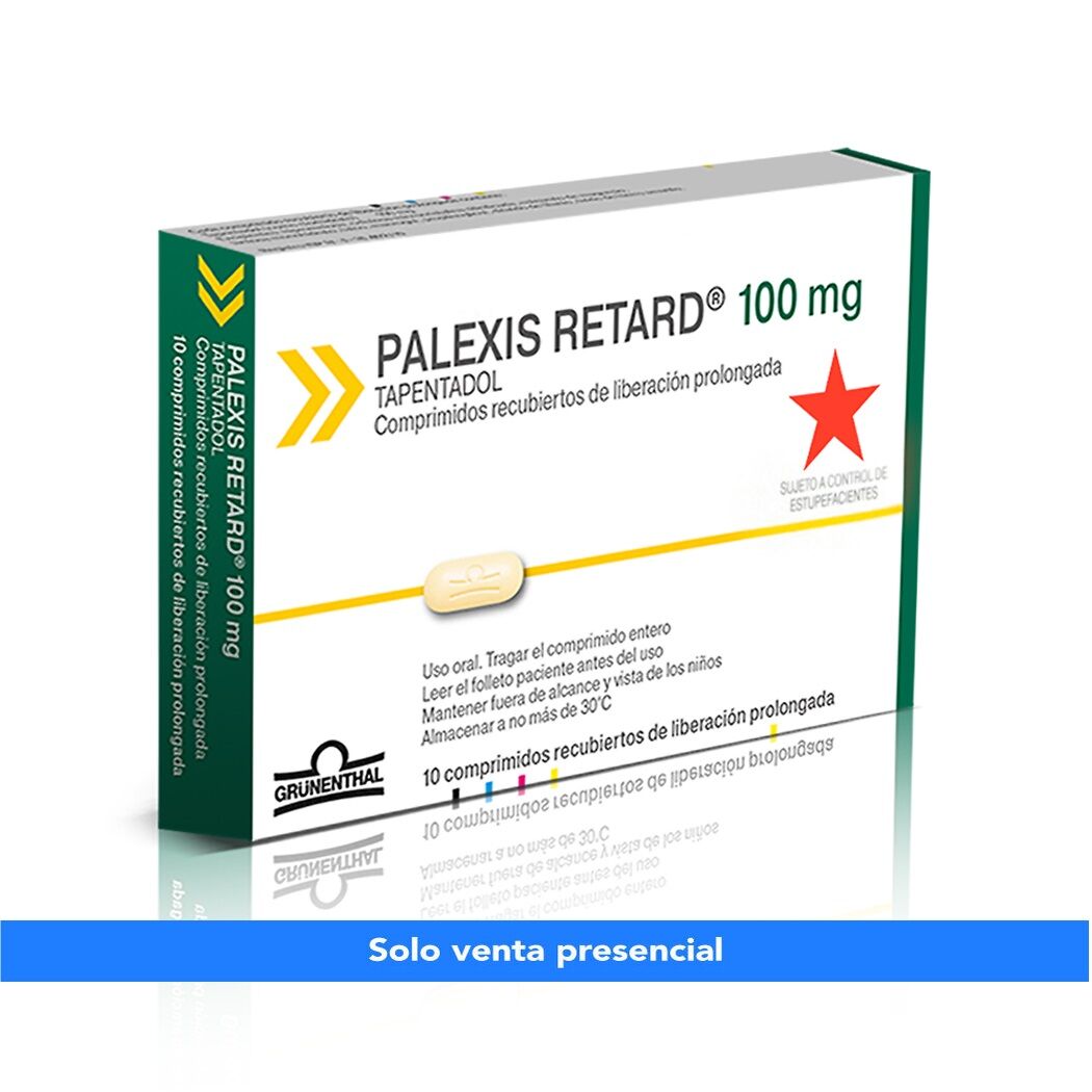 Palexis Retard Tapentadol 100mg 10 Comprimidos Prolongados