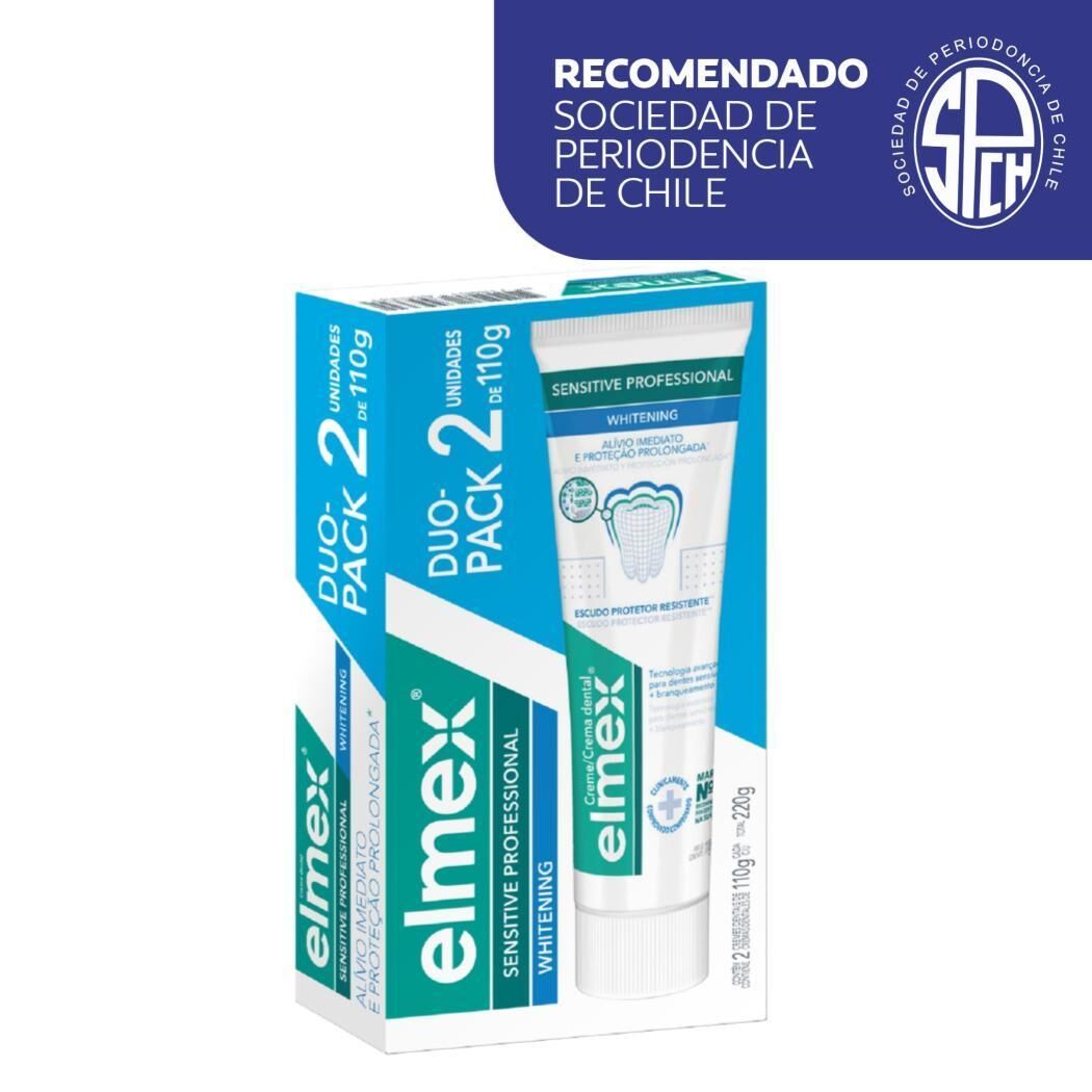 Pasta Dental Elmex Sensitive Professional Blanqueadora 110g x2