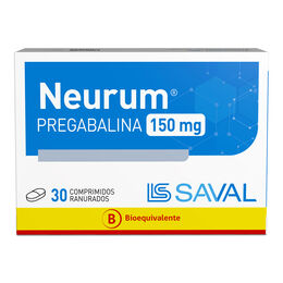 Neurum (B) Pregabalina 150mg 30 Comprimidos
