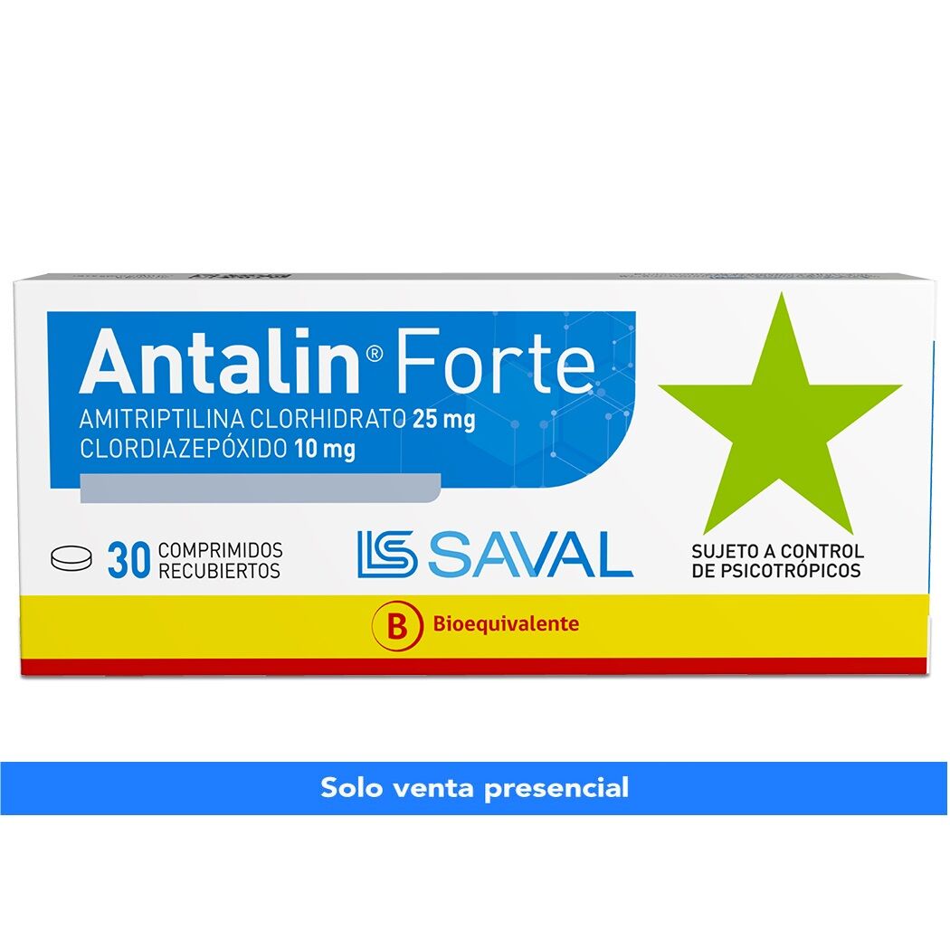 Antalin Forte Amitriptilina / Clordiazepoxido 30 Comprimidos Recubiertos
