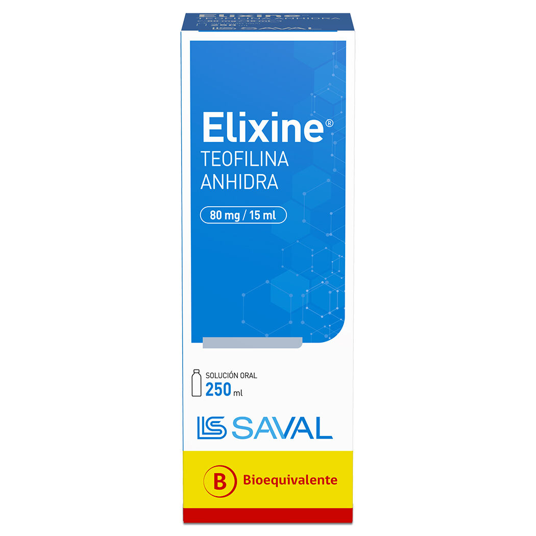 Elixine Teofilina 80mg/15ml Jarabe 250ml