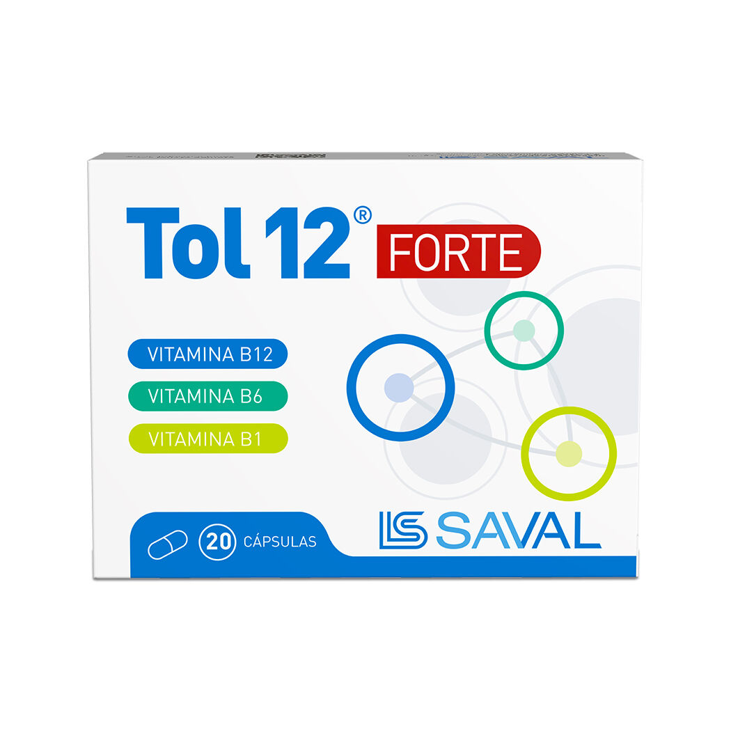 Tol 12 Forte Vitamina B1 / B6 / B12 20 Cápsulas