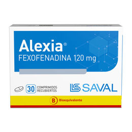 Alexia (B) Fexofenadina 120mg 30 Comprimidos Recubiertos