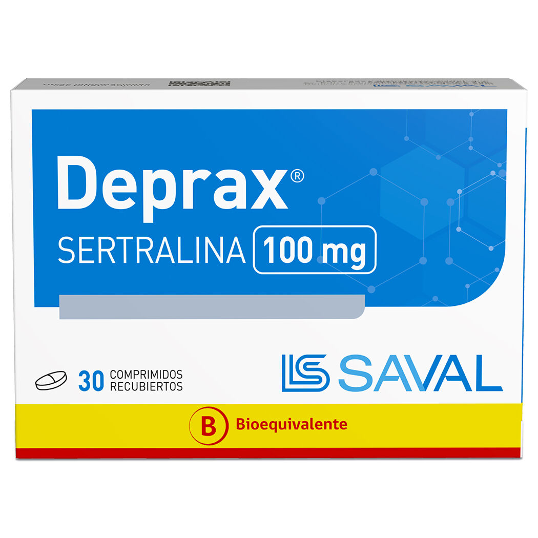 Deprax (B) Sertralina 100mg 30 Comprimidos Recubiertos
