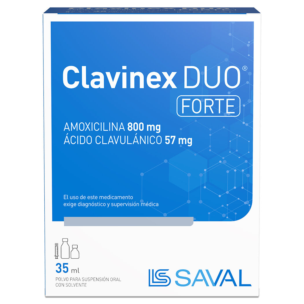 Clavinex Duo Forte Amoxicilina / Ácido Clavulanico Suspensión Oral 35ml