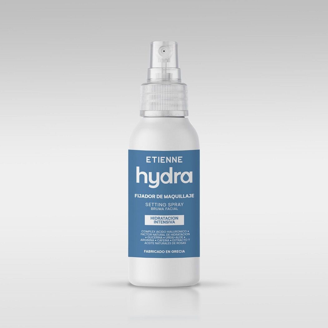 Etienne Hydra Fijador de maquillaje y Bruma facial Ácido Hialurónico