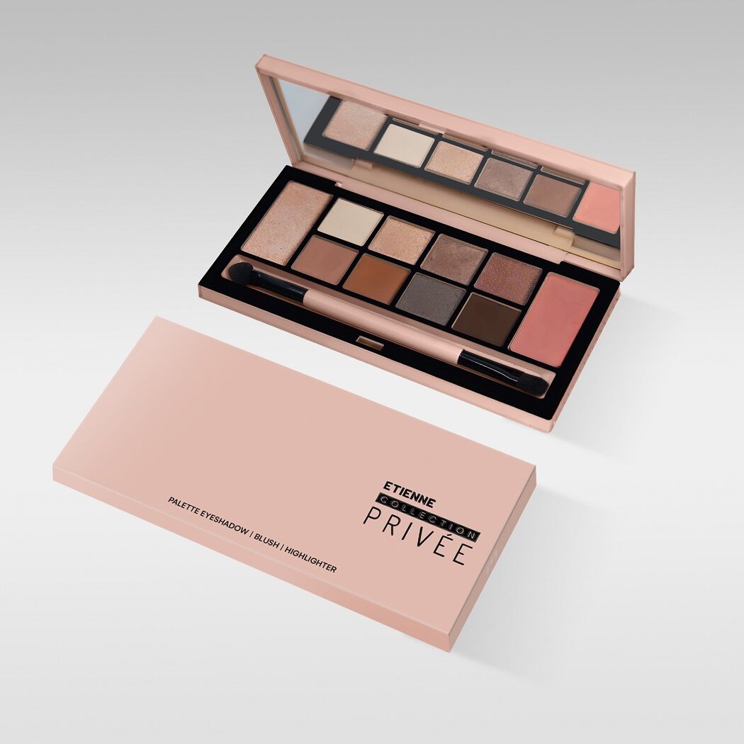 Etienne Privée Paleta Sombras Rubor e Iluminador Nudes