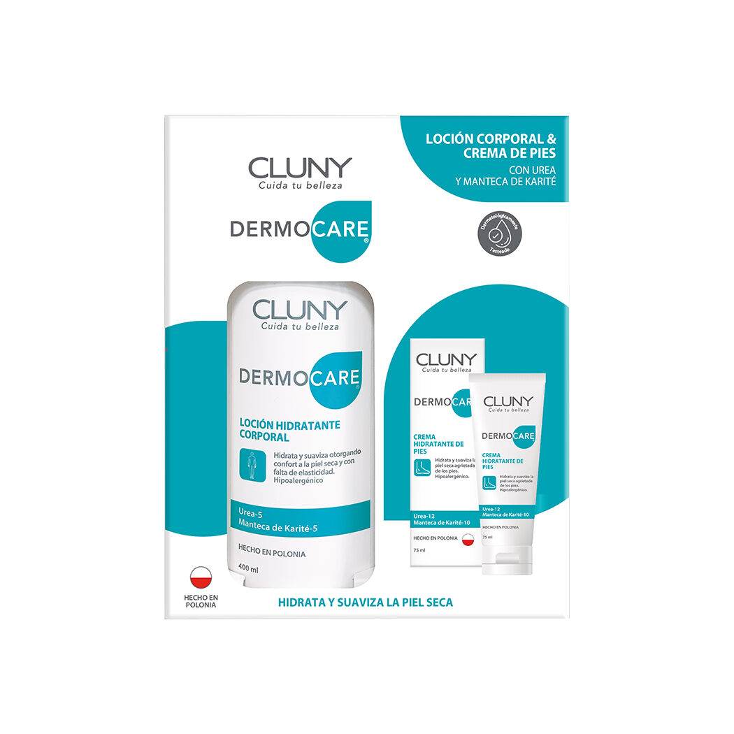 Pack Cluny Dermocare: Crema para pies 75ml + Loción Corporal 400ml