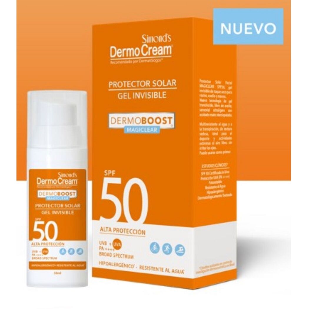 Simond's Dermocream Solar Gel Invisible Magiclear SPF 50