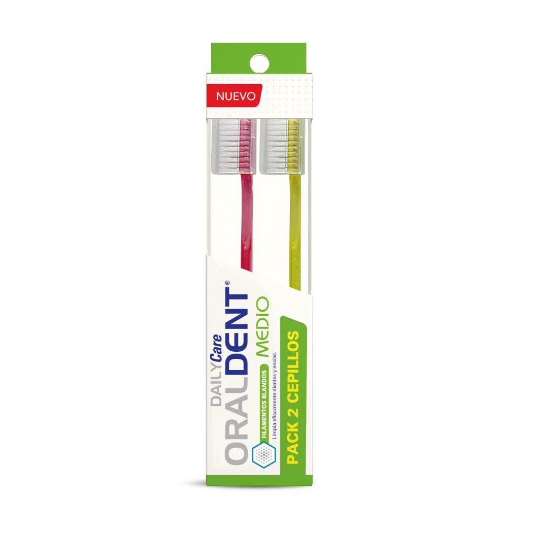 Oraldent Pack 2 Cepillos Medio