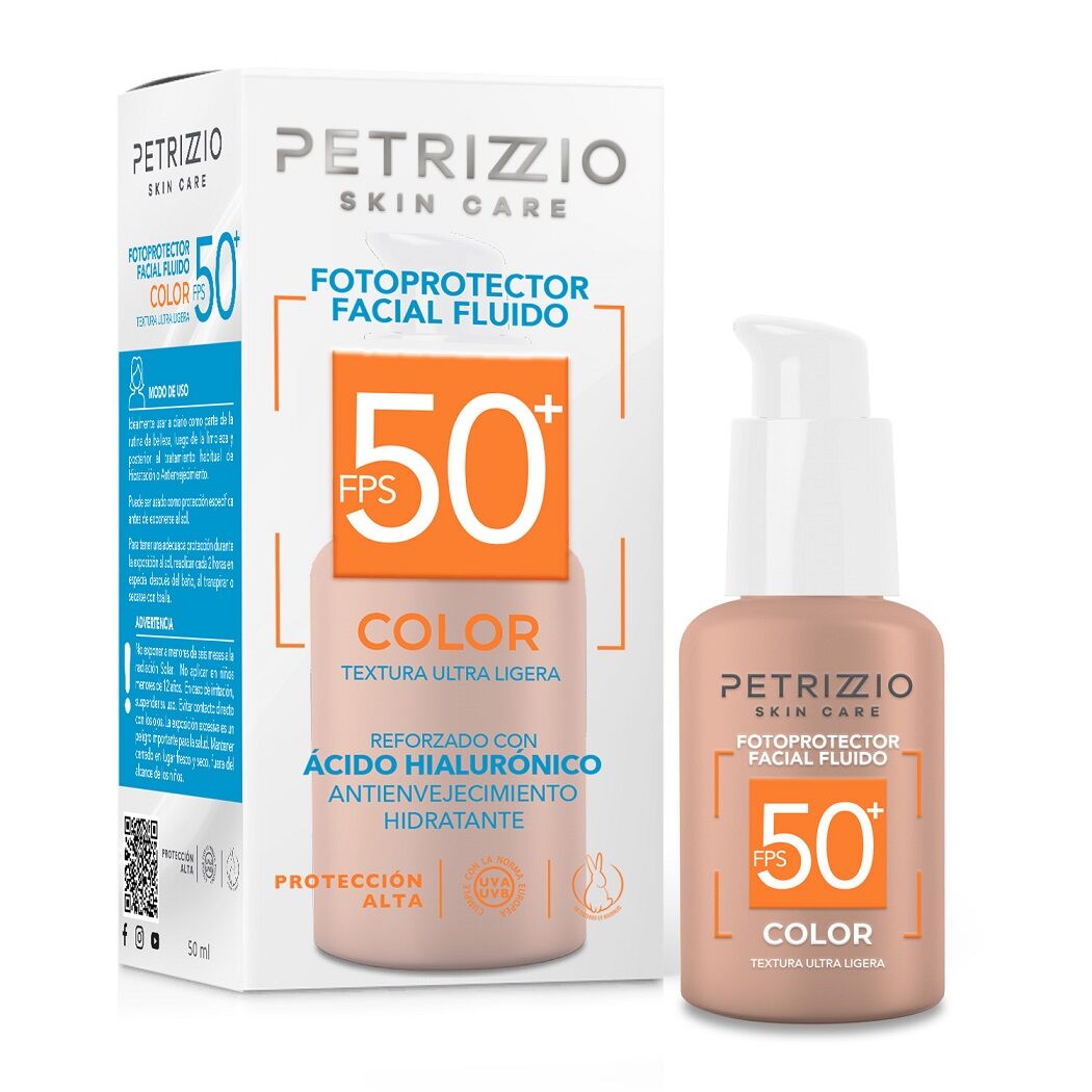 Petrizzio Protector Solar Color F50+ con Ácido Hialurónico