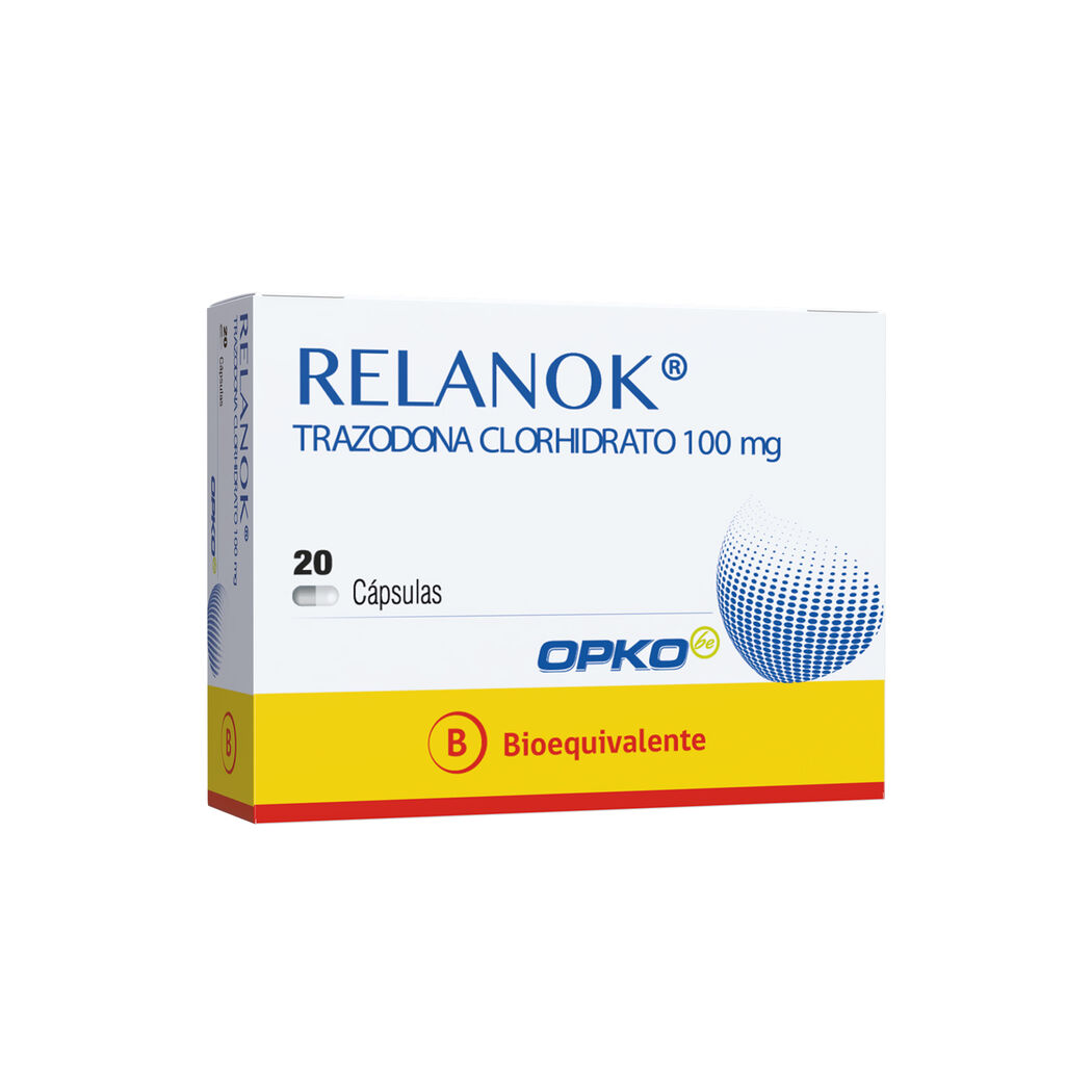 Relanok (B) Trazodona 100mg 20 Cápsulas