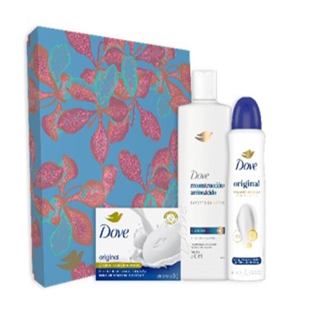 Dove Pack Shampoo 370ml + Jabón 90g + Desodorante Spray 150ml