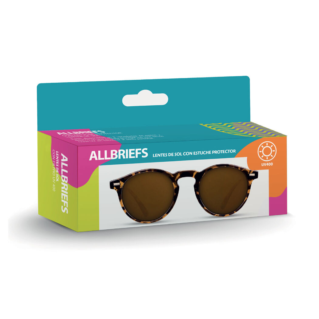 Allbriefs Lentes Sol Redondo Cafe