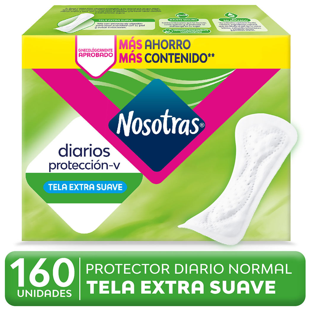 Protectores Diarios Normal Tela Suave 160 Unidades