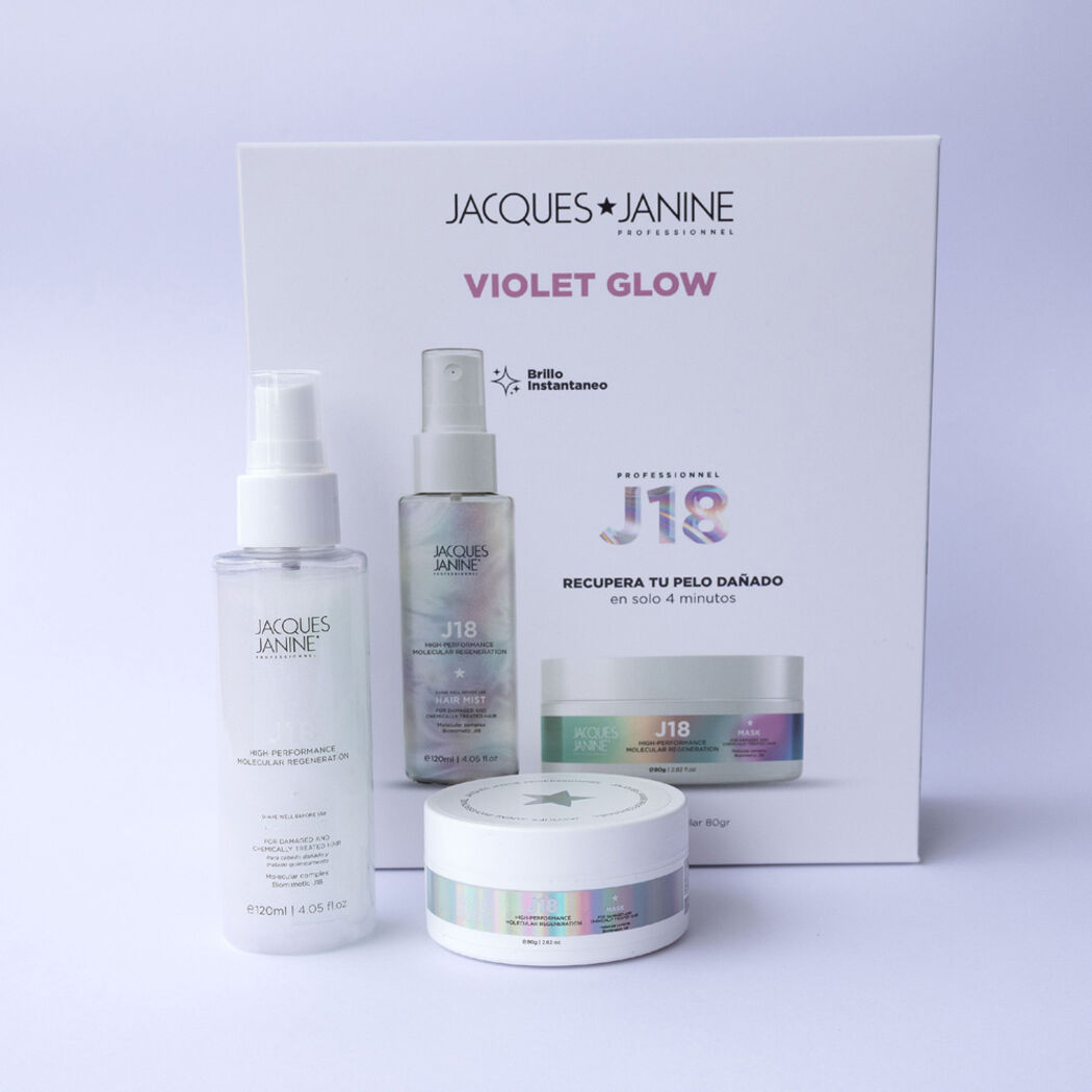 Set Regalable Jacques Janine J18 Tratamiento Regeneración Molecular Capilar Intensiva Pasos 2 y 5 (Mascarilla + Mist)