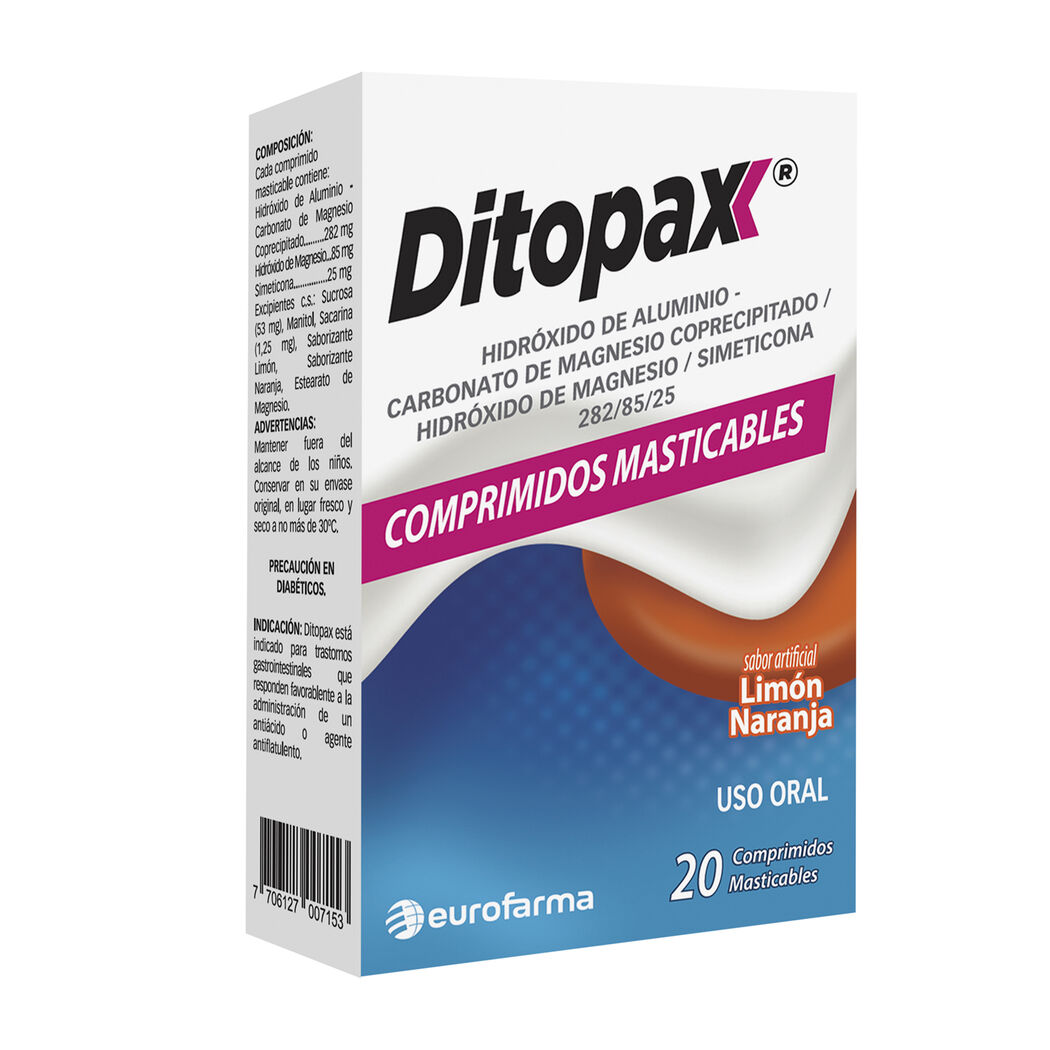 Ditopax 20 Comprimidos Masticables