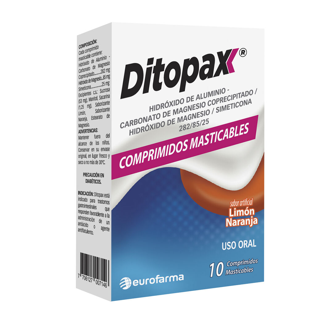 Ditopax 10 Comprimidos Masticables