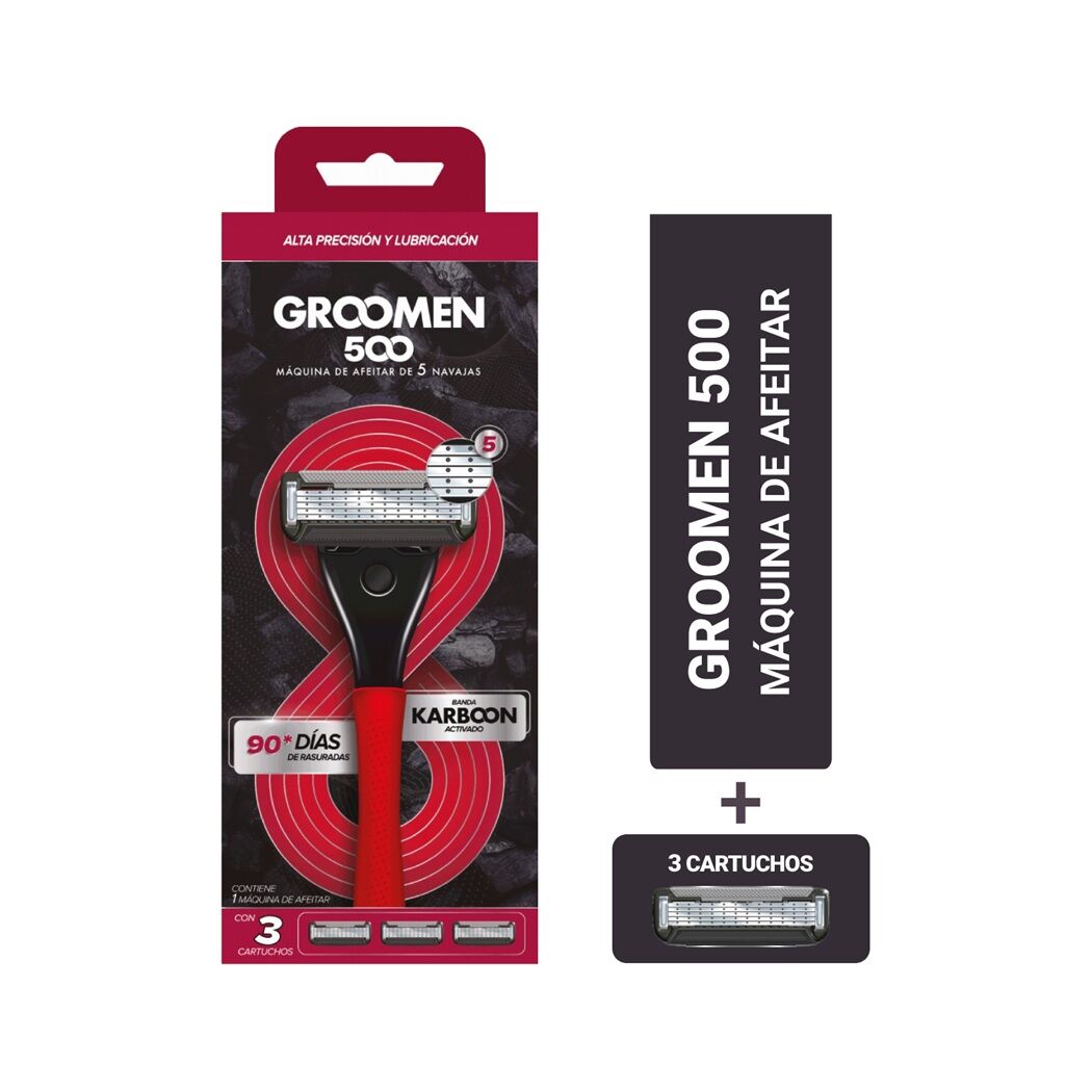 Groomen 500 Máquina de Afeitar 3 Unidades