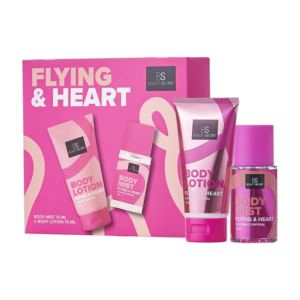 Estuche Beauty Secret 75ml + Body Lotion 75ml Flying & Heart
