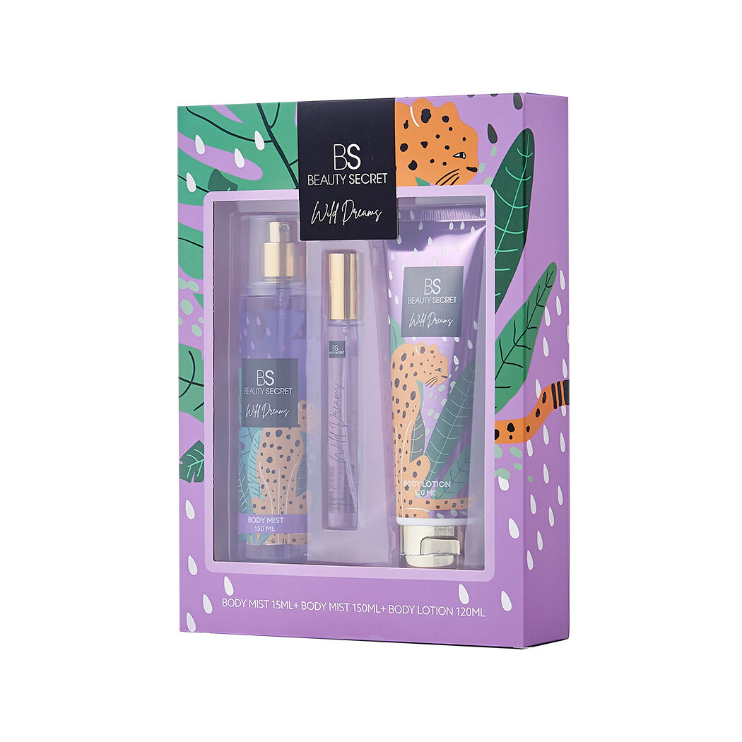 Estuche Beauty Secret Body Mist 150ml + 15ml + Body Lotion 120ml Wild Dreams